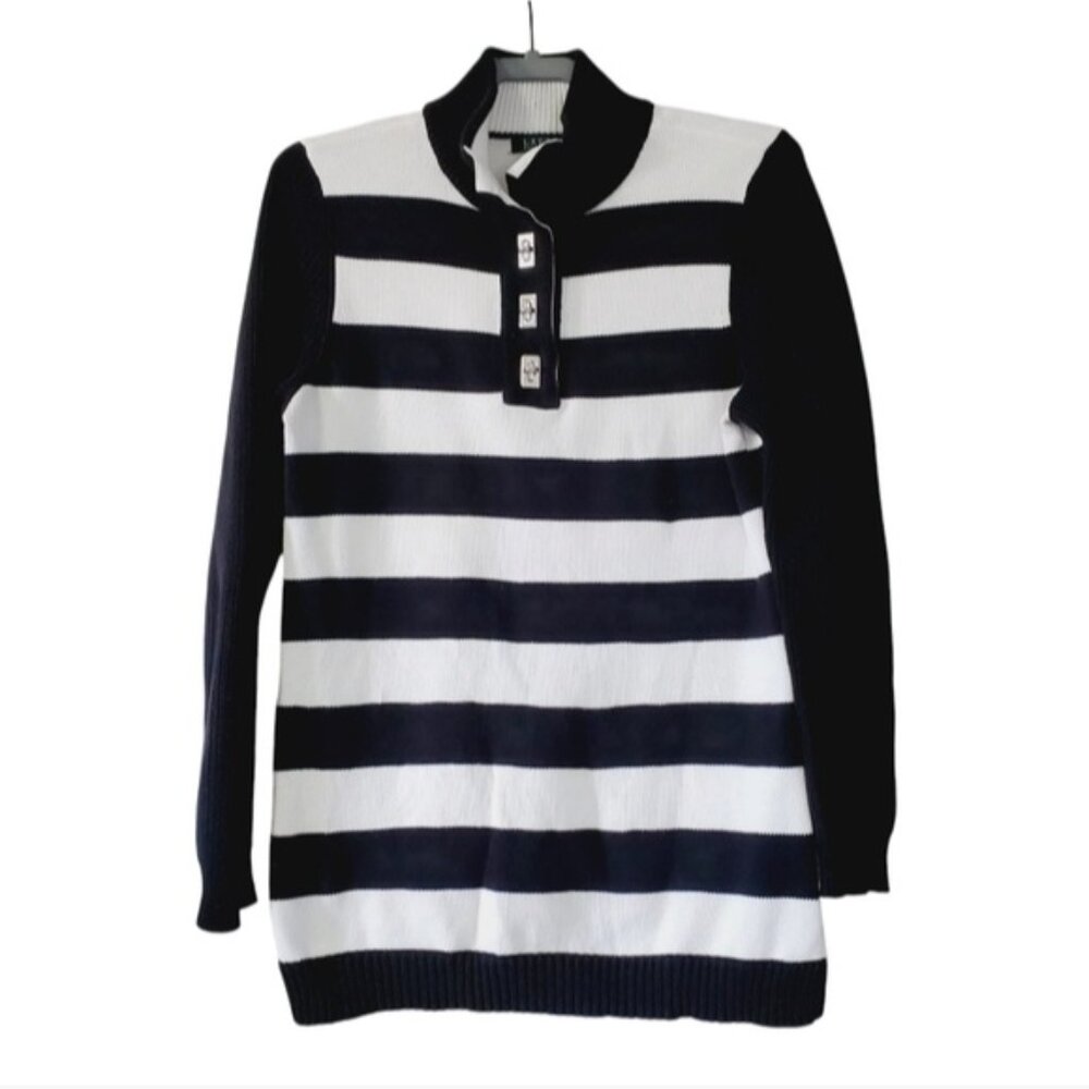 Striped Black and White Women's Sweater